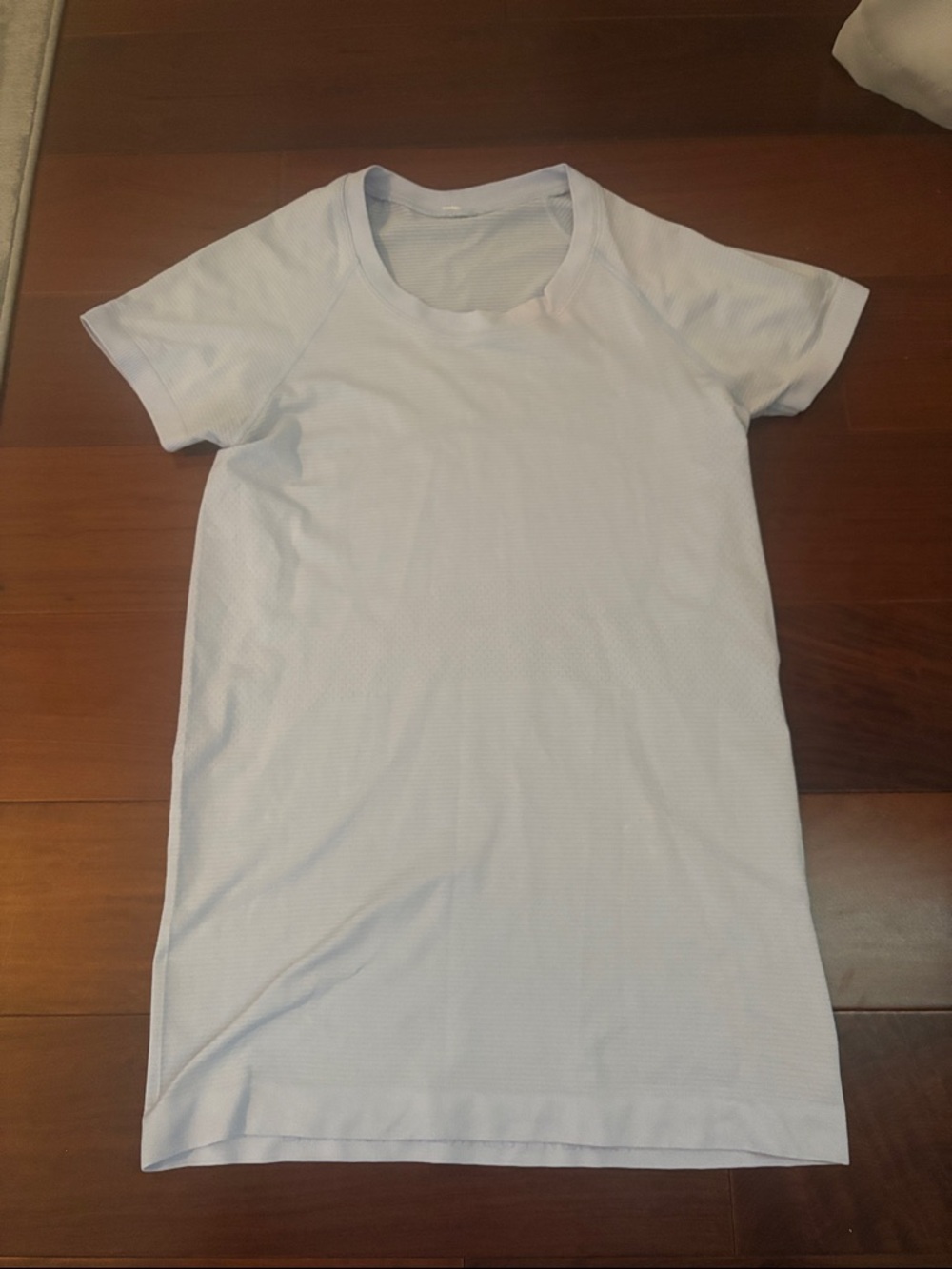 lululemon athletica light blue/purple short sleeve swiftly tech tee Size 6
